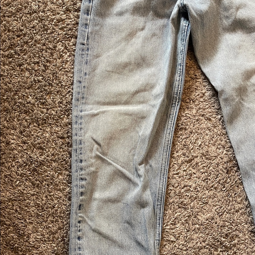 Agolde Light Blue Straight Leg Jeans - Picture 8 of 16